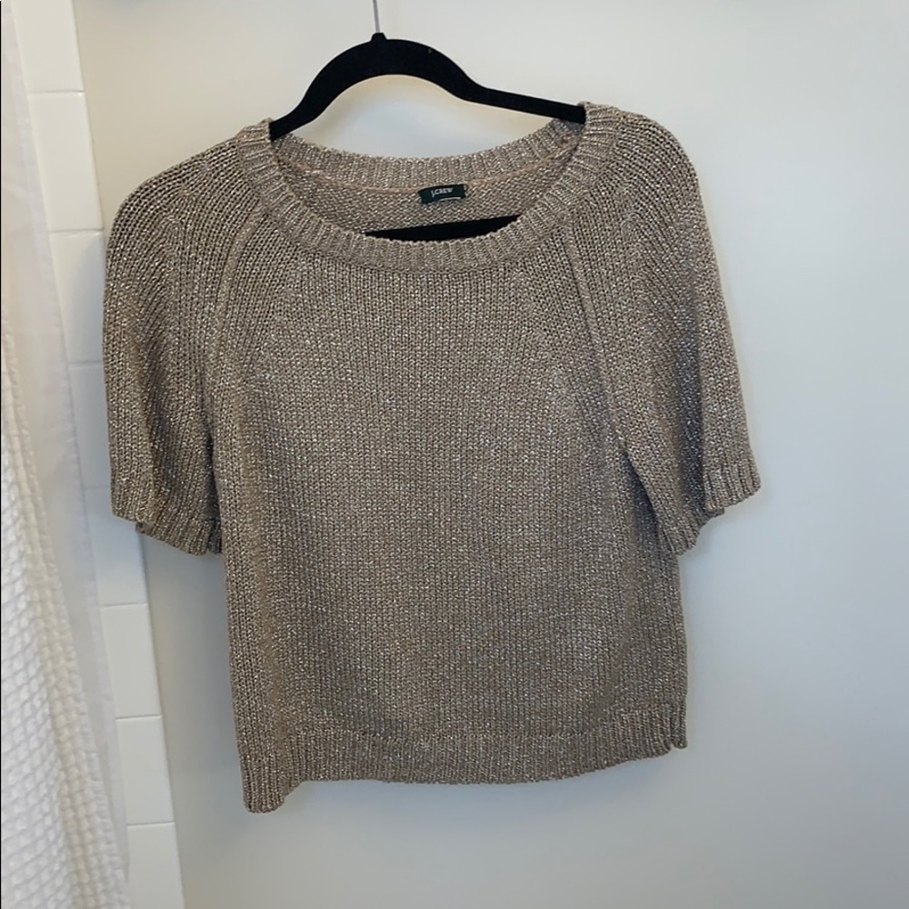 Gold shimmery jcrew sweater